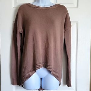 Express Sweater with criss cross tie up back. Size S. Light brown